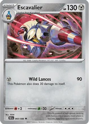 Escavalier - 060/086 - Common - Reverse Holofoil