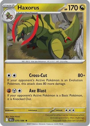 Haxorus - 070/086 - Rare - Holofoil