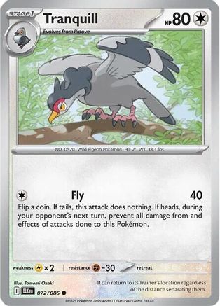 Tranquill - 072/086 - Common - Reverse Holofoil