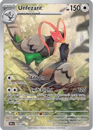 Unfezant - 150/086  - Illustration Rare - Holofoil