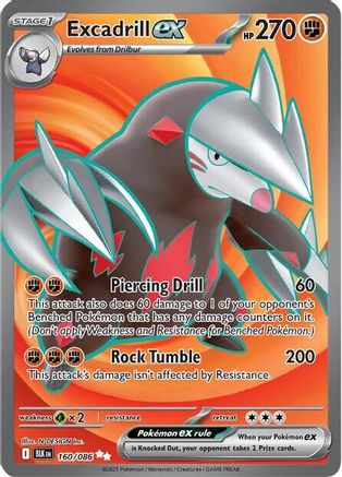 Excadrill ex - 160/086 - Rare Secrète - Holofoil