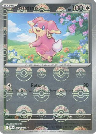 Audino (Motif Poké Ball) - 074/086 - Commune - Holo
