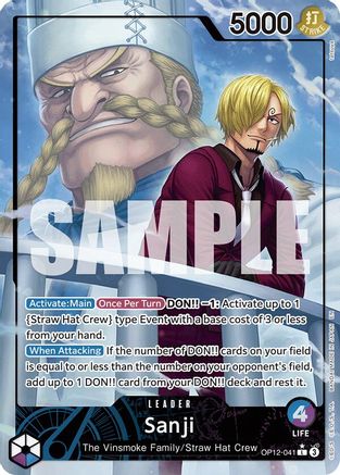 Sanji (041) (Illustration alternative) (OP12-041) - Chef de file