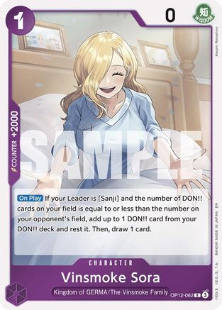 Vinsmoke Sora (OP12-062) - Rare