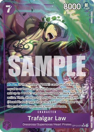 Trafalgar Law (073) (Illustration alternative) (OP12-073) - Super Rare