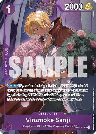 Vinsmoke Sanji (TR) (OP10-063) - Carte Rare au Trésor