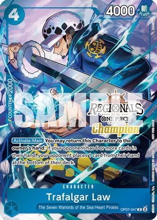 Trafalgar Law (Offline Regional Champion Card Set 2025 Vol.2) (OP07-047)  -  Rare
