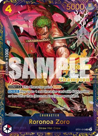 Roronoa Zoro (CS 25-26 1st Place) (ST21-015)  -  Super Rare