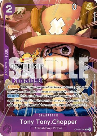 Tony Tony.Chopper (CS 25-26 Finalist Card Set 1) (OP07-066)  -  Rare