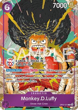 Monkey.D.Luffy (BANDAI Card Games Fest 25-26) (OP07-073)  -  Rare