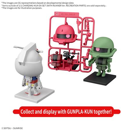 BANDAI Hobby 1/1 CharZaku-Kun DX Set (With Runner Ver. Recreation Parts) Model Kit