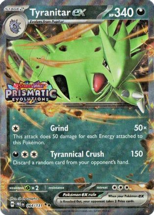 Tyranocif ex (Tampon Évolutions prismatiques) - 064 - Double Rare - Holofoil