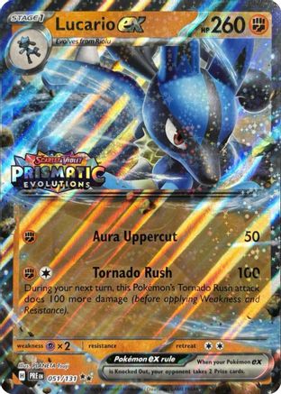 Lucario ex (Timbre Évolutions Prismatiques) - 051 - Double Rare - Holofoil