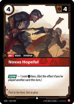 Noxus Hopeful (012/298) - Foil Origines