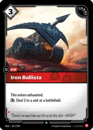 Baliste en fer (017/298) - Origins