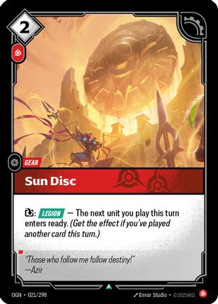 Disque solaire (021/298) - Origines