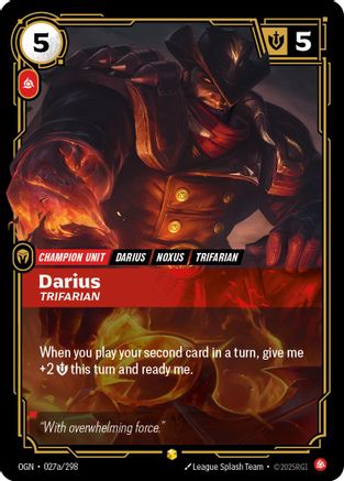 Darius - Trifarien (Illustration alternative) (027a/298) - Origines