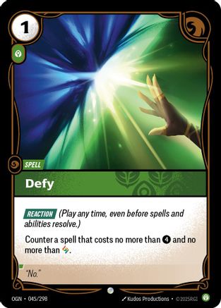 Défier (045/298) - Origines