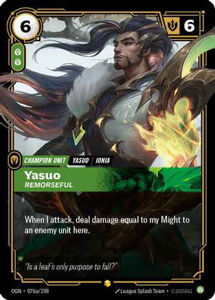 Yasuo - Repenti (Illustration alternative) (076a/298) - Origines