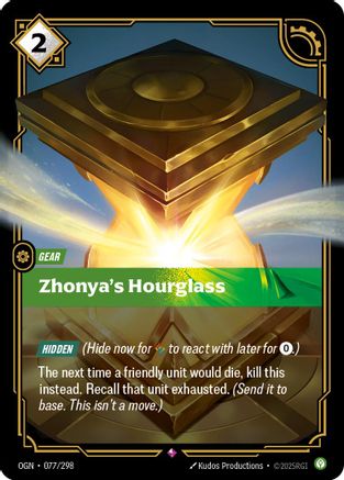 Sablier de Zhonya (077/298) - Origines