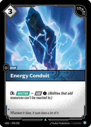 Conduit d'énergie (098/298) - Origines