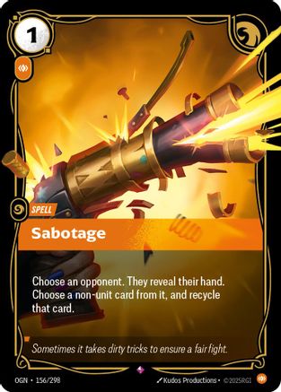 Sabotage (156/298) - Origines