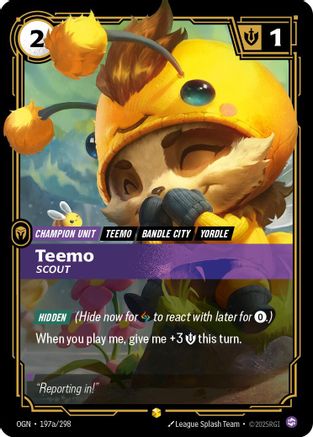 Teemo - Éclaireur (Illustration alternative) (197a/298) - Origines