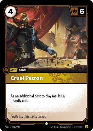 Patron Cruel (208/298) - Origines