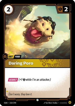 Poro Audacieux (210/298) - Origines