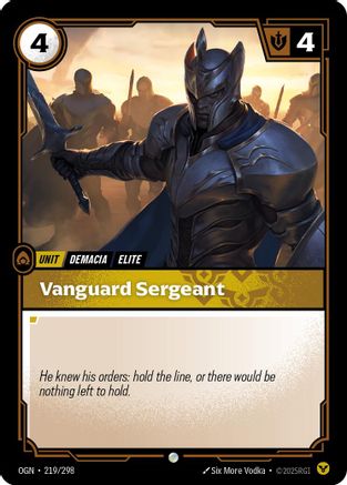 Sergent d'avant-garde (219/298) - Origines