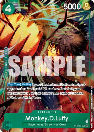 Monkey.D.Luffy (Illustration alternative) (PRB02-005) - Super Rare