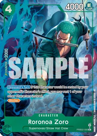 Roronoa Zoro (Alternate Art) (PRB02-006)  -  Rare