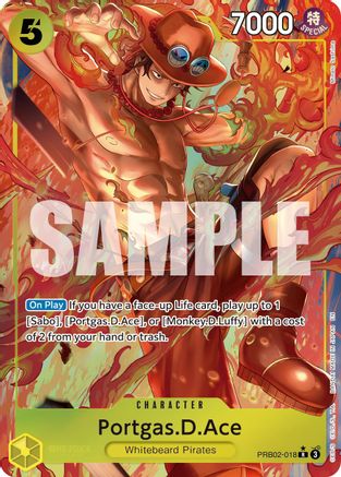 Portgas.D.Ace (Illustration Alternative) (PRB02-018) - Rare