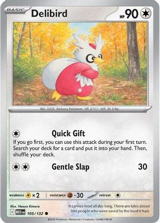 Delibird - 105/132 - Commune - Reverse Holofoil