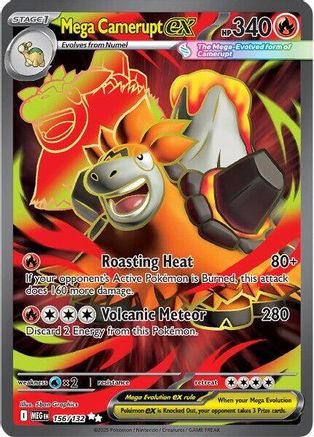 Méga Camerupt ex - 156/132 - Ultra Rare - Holofoil