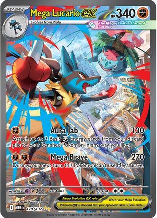 Mega Lucario ex - 179/132  - Special Illustration Rare - Holofoil