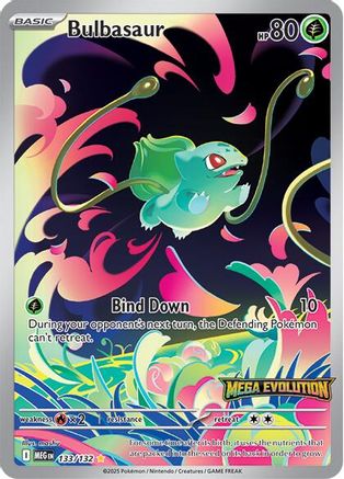 Bulbizarre - 133/132 (Méga-Évolution) - Illustration Rare - Holofoil