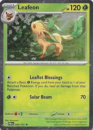 Leafeon - 005/131 (Holographique Cosmos) - Rare - Holographique
