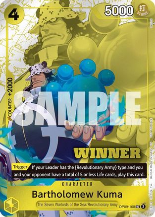 Bartholomew Kuma (Pack du vainqueur 2025 Vol. 4) (OP09-108) - Peu courant