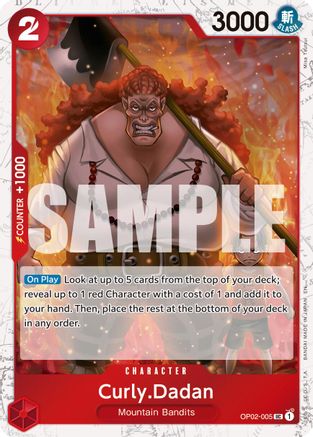 Curly Dadan (Feuille Pirate) (OP02-005) - Peu Commune