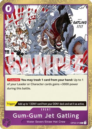 Gum-Gum Jet Gatling (Reprint) (OP03-072) - Rare