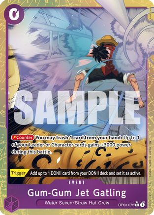 Gum-Gum Jet Gatling (Illustration Alternative) (OP03-072) - Rare