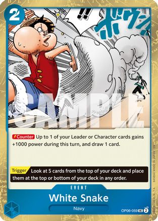 Serpent blanc (Pirate Foil) (OP06-059) - Peu commun
