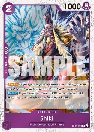 Shiki (Lame du pirate) (OP06-073) - Peu Commune