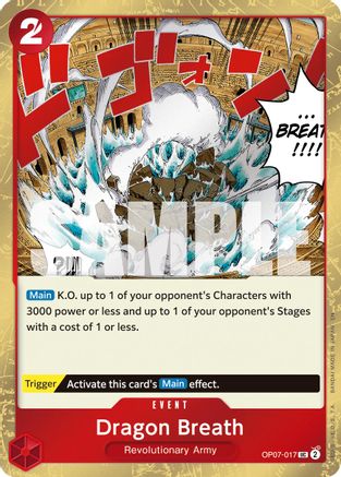 Souffle de dragon (version Pirate Foil) (OP07-017) - Peu commune