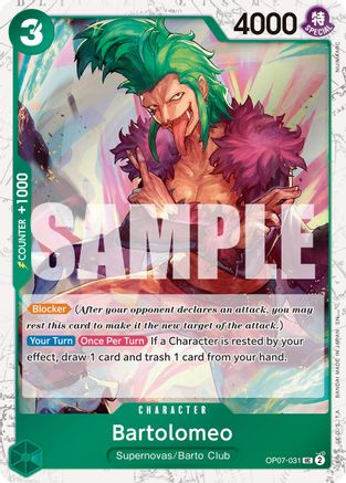 Bartolomeo (Pellicule pirate) (OP07-031) - Peu commune