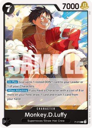 Monkey.D.Luffy - P-075 (Réédition) (P-075) - Promo