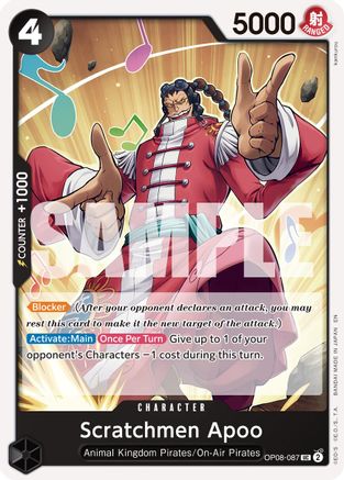 Scratchmen Apoo - OP08-087 (Réédition) (OP08-087) - Peu commune