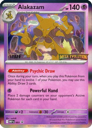 Alakazam - 003 (Personnel) - Promo - Holofoil