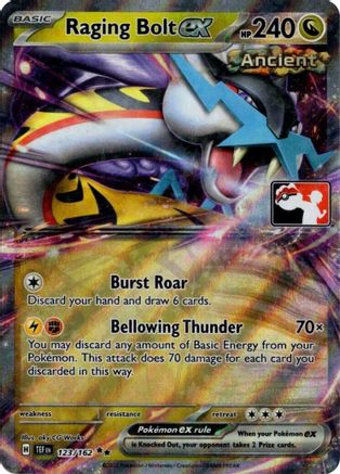 Raging Bolt ex - 123/162 (Prize Pack Series 5)  - Double Rare - Holofoil